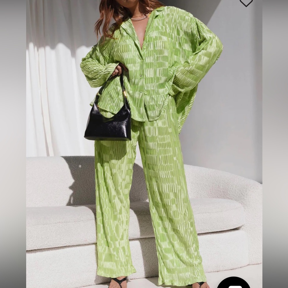 Princesspolly Lila satin set (green, 2)